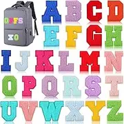 Letter Patch Iron on,Chenille Iron on Varsity Letter Patch,Chenille Varsity Alphabet A-Z Patches for Jackets,DIY Supplies Pure Colorful