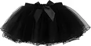 [Jastore] Girls Tutu Skirt Toddler Kid 4 Layers Tulle Elastic Tutu Ballet Skirt Princess Dress for Ballet Dance Halloween Party