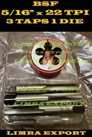BSF BRITISH STANDARD FINE TAP 22 TPI TAP DIE 5/16" TAP AND DIE SET