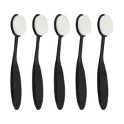 5Pcs Blending Brushes for Crafts, 4# Ink Blending Brushes Black (White Hair)