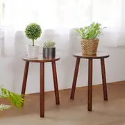 Fin 2Pc Sturdy Glassy Plant Stand Stools Pot Holder Round Coffee End Table 42Cm High