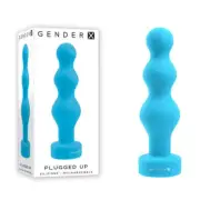 Gender X PLUGGED UP 10 Speed Waterproof Vibrating Silicone Butt Plug Blue