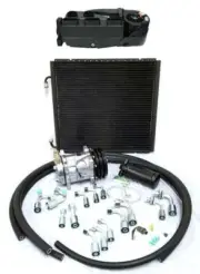 Gearhead Mini AC Heat Defrost Air Conditioning Kit w/ Fittings Compressor Hoses