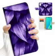 ( For Vivo Y20S ) Wallet Flip Case Cover AJ23770 Purple Leaf