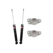 2 Rear KYB Shock Absorbers Strut Mount Kit for Volkswagen Eos 1F FWD 07-on