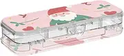 Cartoon Dwarf Clear Pencil Plastic Box Double-Deck Pen Storage Containers For Stationery Supplies With Lid