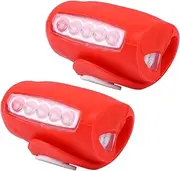PartyKindom 2Pcs Bike Headlight and Taillight High Visibility Strobe Lights for Night Cycling Durable Red LED Lights for Safe Riding Easy to Install Bicycle Accessories