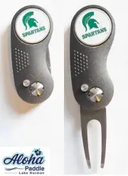 GOLF SWITCHBLADE MICHIGAN STATE SPARTANS Divot Repair Tool + Ballmarker GrySpart