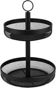 Classica PL Size: 30Cm Mesh 2 Tier Basket, Black, KM021A