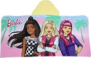 Barbie Bath/Pool/Beach Soft Cotton Terry Hooded Towel Wrap, 24 in x 50 in, by Franco Kids