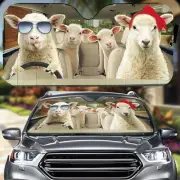 Sheep Car Sunshade, Sheep Family Auto Car Sunshade, Farmer Car Windshield