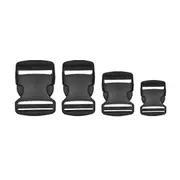 10pcs Black Plastic Buckle Clips for School Bag Backpack Strap Multifunctional