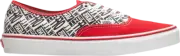 M Sz 9 = W Sz 10.5 Men Vans Authentic Mix Racing Red Black Skate Shoes NIB