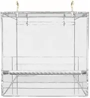 Automatic Acrylic Bird Feeder - Transparent No-Mess Seed Container for Parrot...