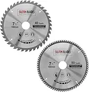 TCT190MXA 2x Saxton TCT Circular Wood Saw Blade 190mm Pack A for Bosch Makita Dewalt