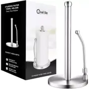 QUAL-LITE Stainless Steel Paper Towel Holder Stand - Weighted Paper Towel Org...