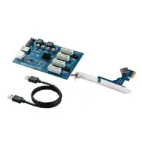 在飛比找ETMall東森購物網優惠-PCI-E轉PCIE轉接卡1轉4 M2 1X轉4個PCI-E