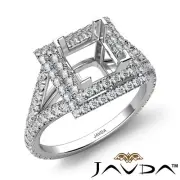 Princess Semi Mount U Split Diamond Wedding Engagement Ring 14k Gold 1.40 Ctw.