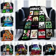 Minecraft Minecraft Sandbox Game Character Cartoon Printed Flannel Blanket Home