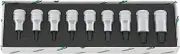 Stahlwille SOCKET SET TORX 1/2" 96031004 Set with 9 Psc. 54TX/9