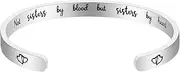 [LAXTO] Bracelet，Bracelets，Bangles，Inspirational for Women Girls Mantra Cuff Bangle Engraved Personalized Gift Friendship for Sister Best Friend Graduation Gifts (Not Sister Bracelet)