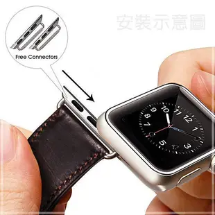 【瘋馬紋】42mm Apple Watch 1 Series 2 智慧手錶錶帶/經典扣式錶環/皮革式