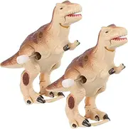 Toddmomy 2pcs Wind Up Dinosaur for Fun Educational Clockwork Dinosaurs Smooth Finish Present for Home Decoration