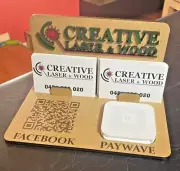 Square Card Reader Station, Double the Size, Add your Details to make it yours
