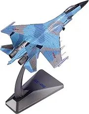 1:144 Russia Sukhoi Su-35 Flanker Fighter Model Alloy High-Simulated Airplane Jet Airshow Model for Desktop Ornament