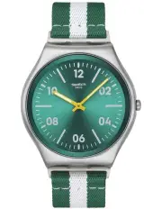 [Swatch] Casual Stripe SS07S149 Watch in Green