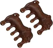 Healeved 5-finger Scalp Massage Comb Wooden Wide Tooth Hair Massager for Relaxation Scalp Care