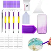Rhinestone Painting Accessories | Portable Rhinestone Picture Kit - User-Friendly Craft Accessories, Gem Art Set with Pouches, Tweezer for Adults, Kids