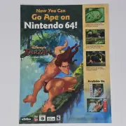 Tarzan Nintendo 64 N64 GameBoy Color Go Ape Print Ad/Poster Promo Art