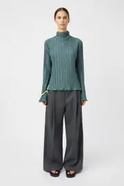 Abacus Long Sleeve Top in Slate Green - CAMILLA AND MARC® C&M
