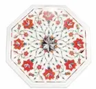 12" Marble Side Corner Table Top Inlay Marquetry Living Art Home Decor