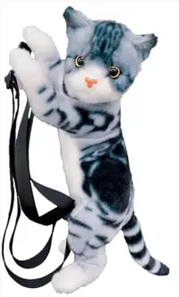 在飛比找WAFUU優惠-Real Cat Plush Backpack AMESHO