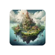 Cork-back coaster Fantasy Dream Island