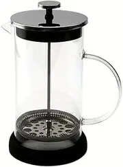 18 Grams 600ml French Press Coffee Plunger – Borosilicate Glass Carafe with Stainless Steel Filter & Non-Slip Base – Manual Coffee Maker for Home or Office