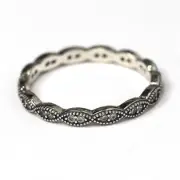 New Authentic Pandora SPARKLING LEAVES Sterling Silver Ring Size 7/54 190923CZ