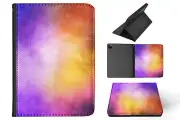 CASE COVER FOR APPLE IPAD|ORANGE PURPLE WATERCOLOR 17