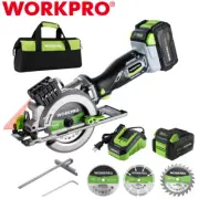 WORKPRO 20V Cordless Mini Circular Saw 4-1/2" Compact Circular Saw w/3 Blade NEW