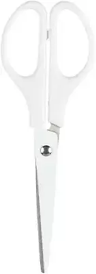 Arts & Crafts Scissors - 6 3/4 Inch - White - Ergonomic Handle & Stainless Steel