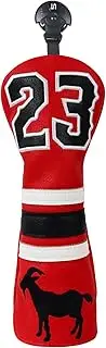 Premium Golf Club Covers No.23 Sports Style Driver Headcover Fairway Cover Hybrid Cover for Taylormade Callaway Ping, Golf Putter Covers Magnetic Closure