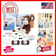 Crochet Kit for Beginners Adults, Freddy The Monkey DIY Crochet Animal Kit fo...