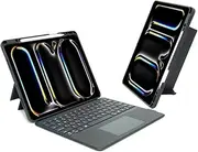 KITATECH Keyboard Case for iPad Pro 13 M4 2024, Magnetic Detachable Keyboard Case with TrackPad, RGB Backlit. Pencil Holder, Adjustable Portrait/Landscape Stand - (for iPad Pro 13 M4 2024)
