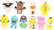 BRIGHTFUFU 10pcs Animal Finger Puppet Toys Hand Puppet Set for Kids Toddlers Safe Vinyl Great for Storytime Pretend Play