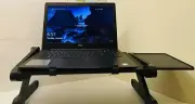 Adjustable Portable Folding Laptop Table With Two Fans & Mouse Holder