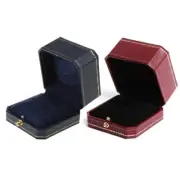 Geometric Jewelry Display Leather Travel Jewelry Box for Ring Storage