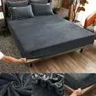 1pc Velvet Fitted Sheet Soft touch Elastic Mattress Cover Bed Linen Protector