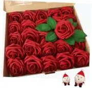Roses Artificial Flowerspcs Artificial Roses with Stems Fake Roses 25 Red